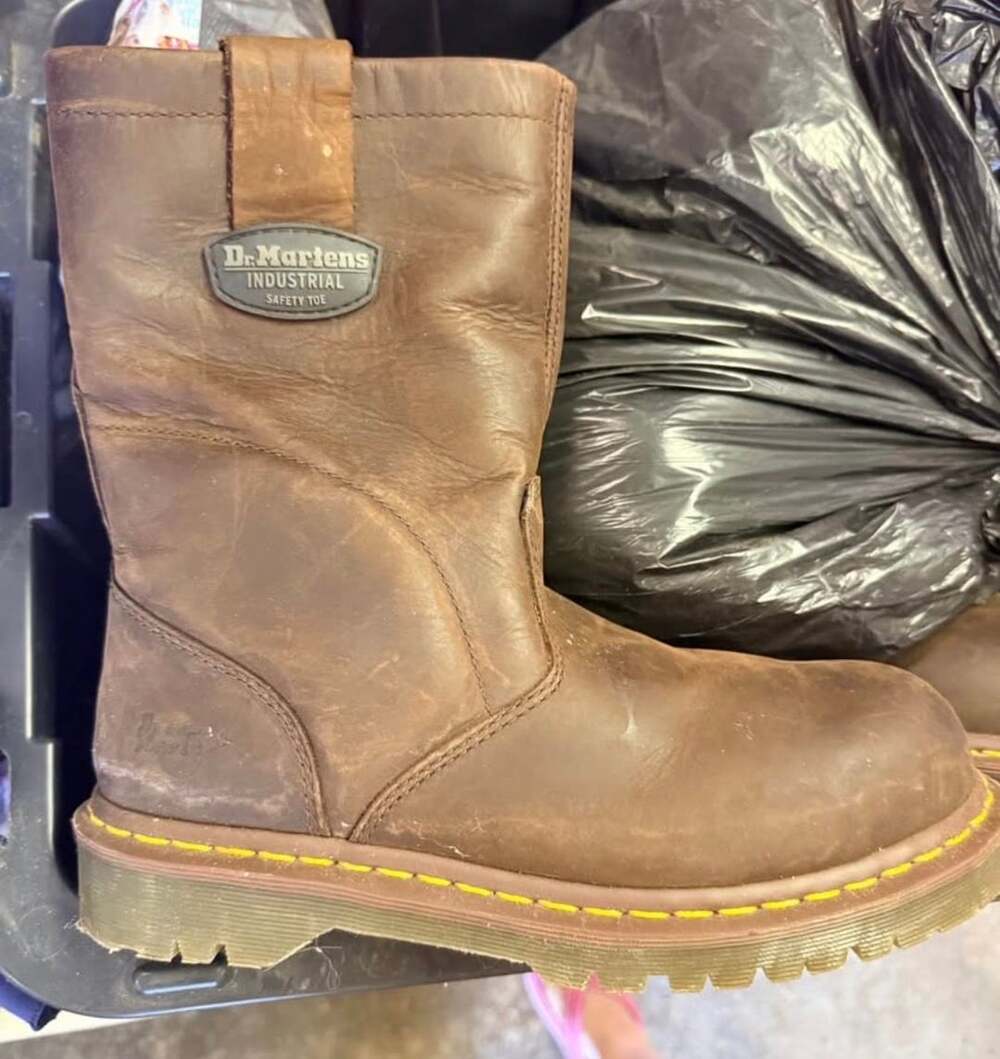 Dr. Martens Industrial 2295 Steel Toe Wellington Work Boots Brown Men's Size 8